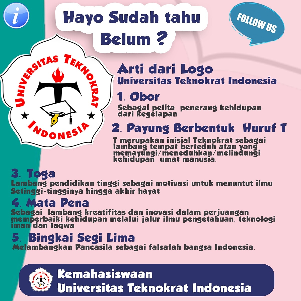 Tahukah Kamu Arti Logo Universitas Teknokrat Indonesia?