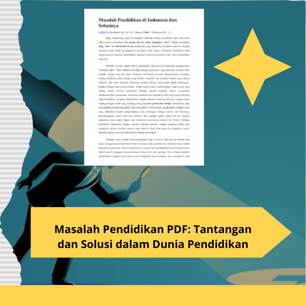 Masalah Pendidikan PDF: Tantangan dan Solusi dalam Dunia Pendidikan
