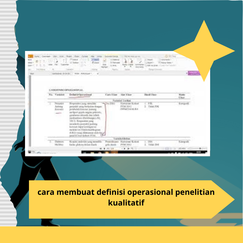 cara membuat definisi operasional penelitian kualitatif