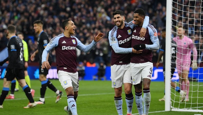 Aston Villa Melaju ke Perempatfinal Liga Champions Usai Menang 3-0 atas Club Brugge