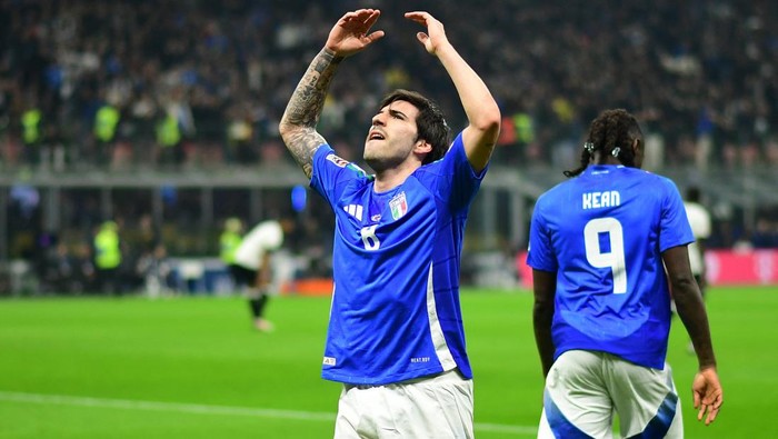 Italia Kalah dari Jerman, Sandro Tonali Minta Timnya Bangkit di Leg Kedua