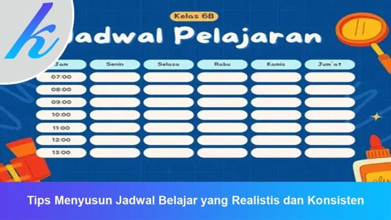 1. Membuat Jadwal yang Jelas dan Konsisten