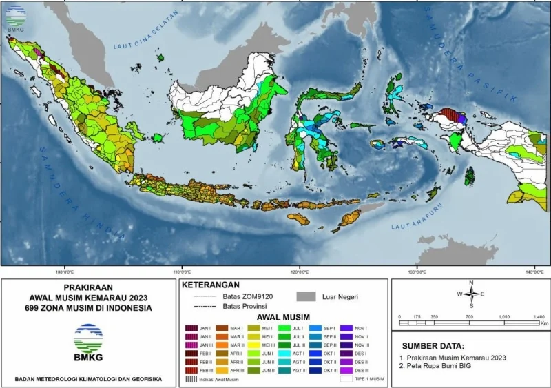 BMKG: Cuaca di Indonesia Masih Didominasi Kemarau, El Nino Menguat