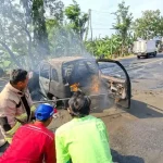 Daihatsu Taruna Keluar SPBU Disertai Ledakan Keras, Dua Orang kena Jilatan Api