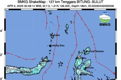 Gempa Bumi Terjadi di Beberapa Wilayah Indonesia, Pusat Gempa Terdeteksi di Bitung Sulawesi Utara