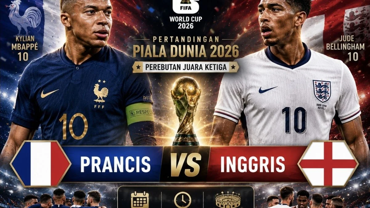 Perebutan Juara 3 Piala Dunia 2026: Prancis vs Inggris, Siapa yang Bakal Menang?