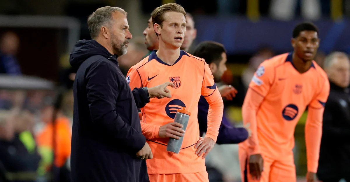 Ruang Ganti Barcelona Goyah, Hubungan Frenkie de Jong dengan Hansi Flick Runtuh